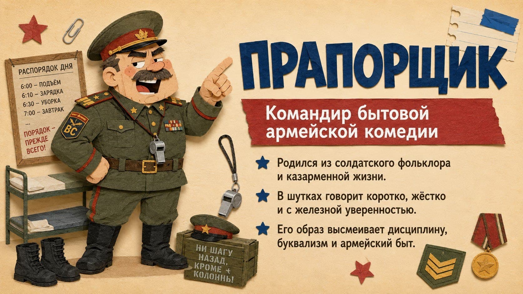 Прапорщик — командир бытовой армейской комедии. Анекдоты про армию