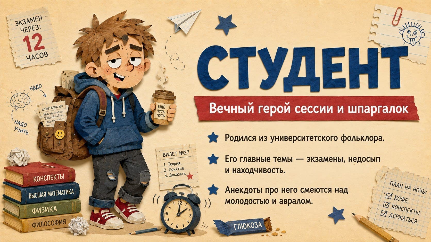 Студент — вечный герой сессии и шпаргалок. Анекдоты про студентов