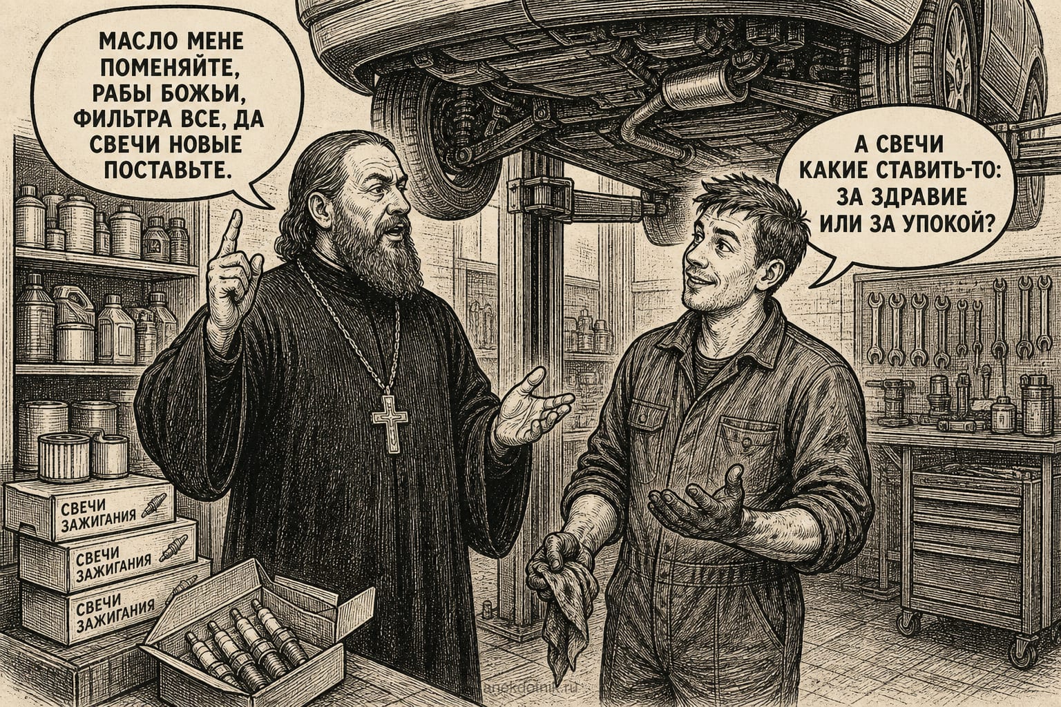 Батюшка на СТО
