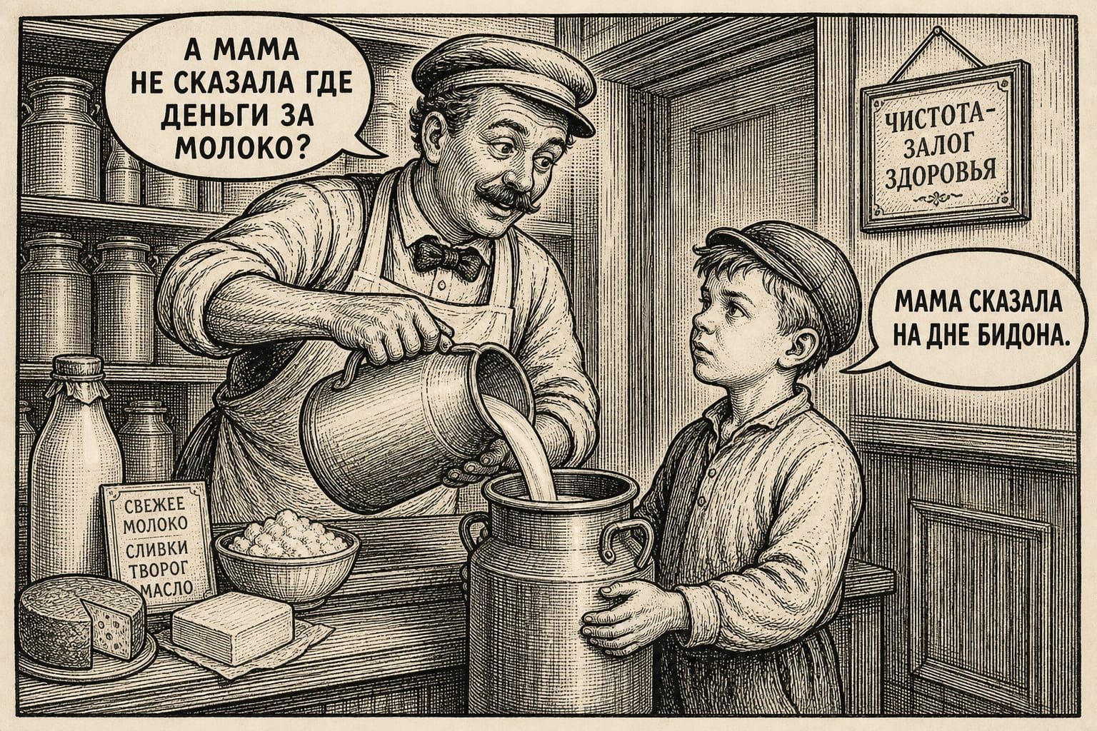 Деньги на дне бидона