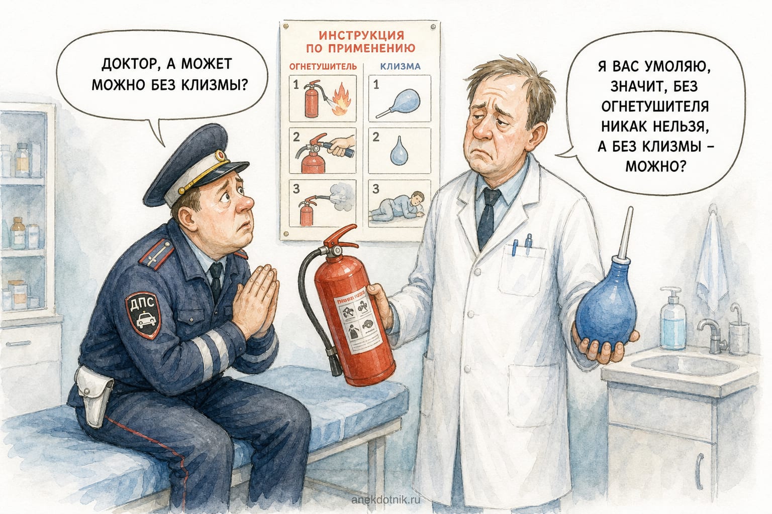 Инспектор ГАИ у врача