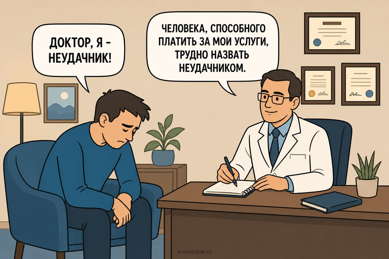 На приеме у психотерапевта