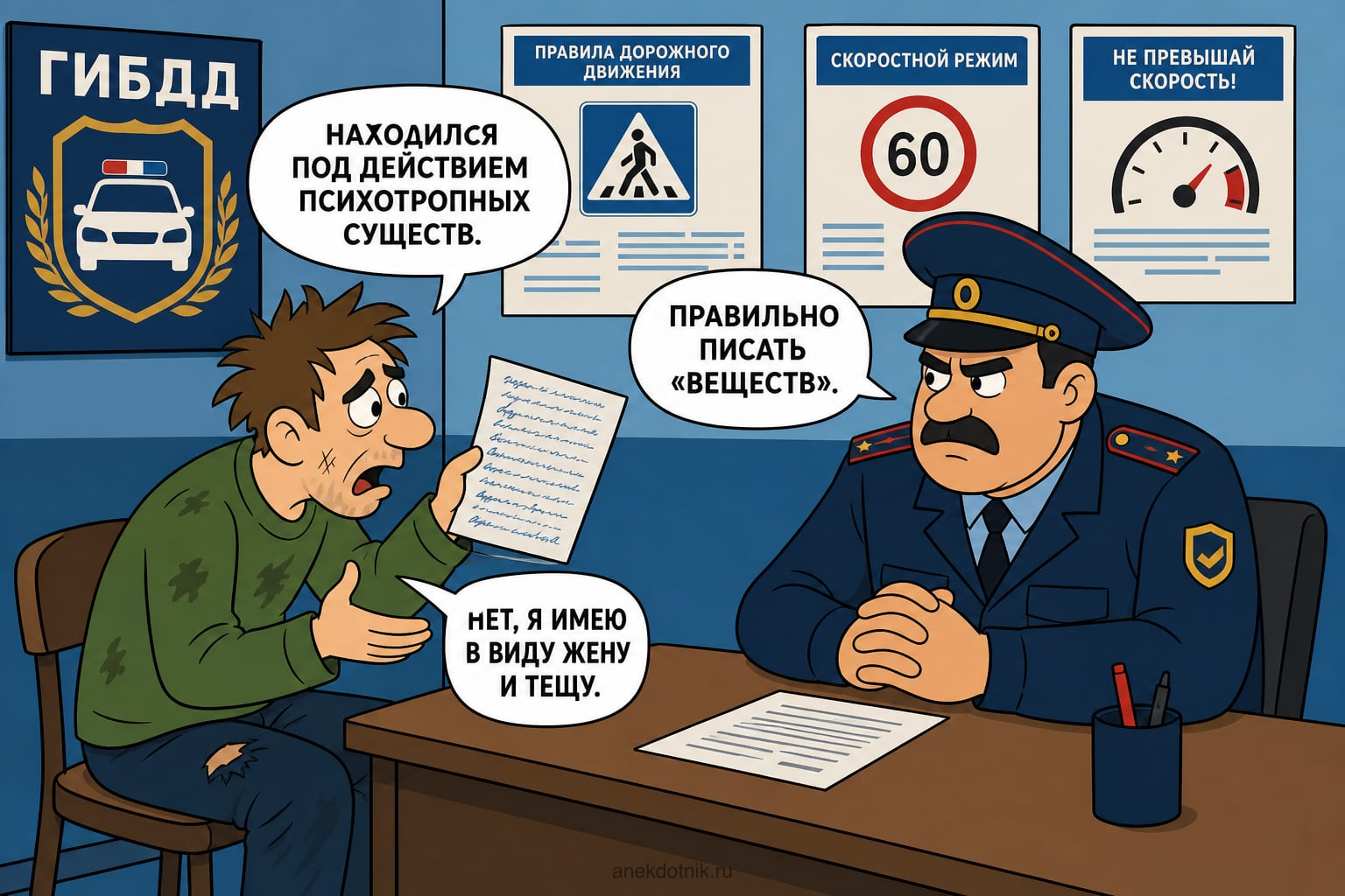 Объяснительная в ГИБДД
