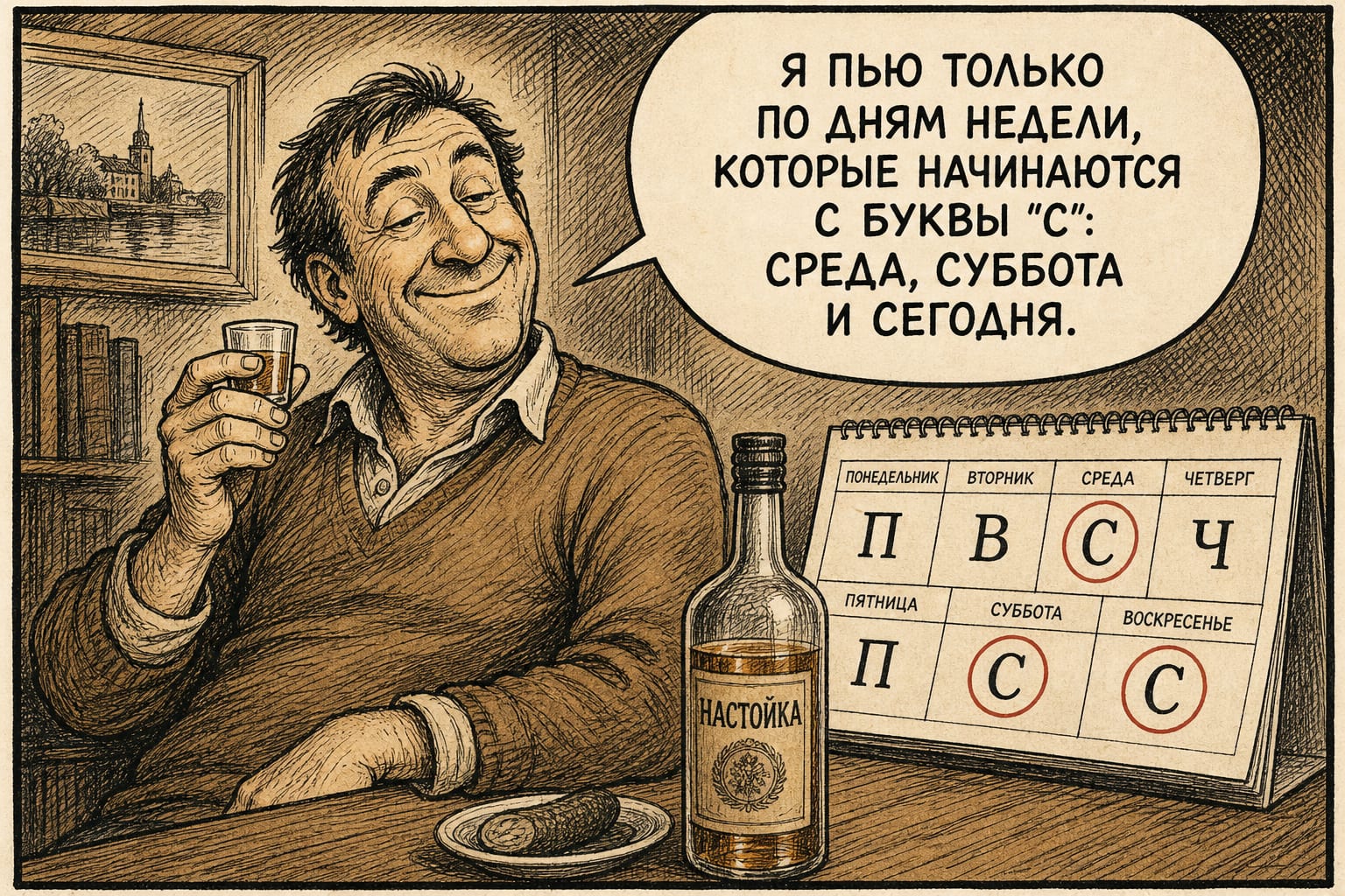 Пью только в дни на "С"