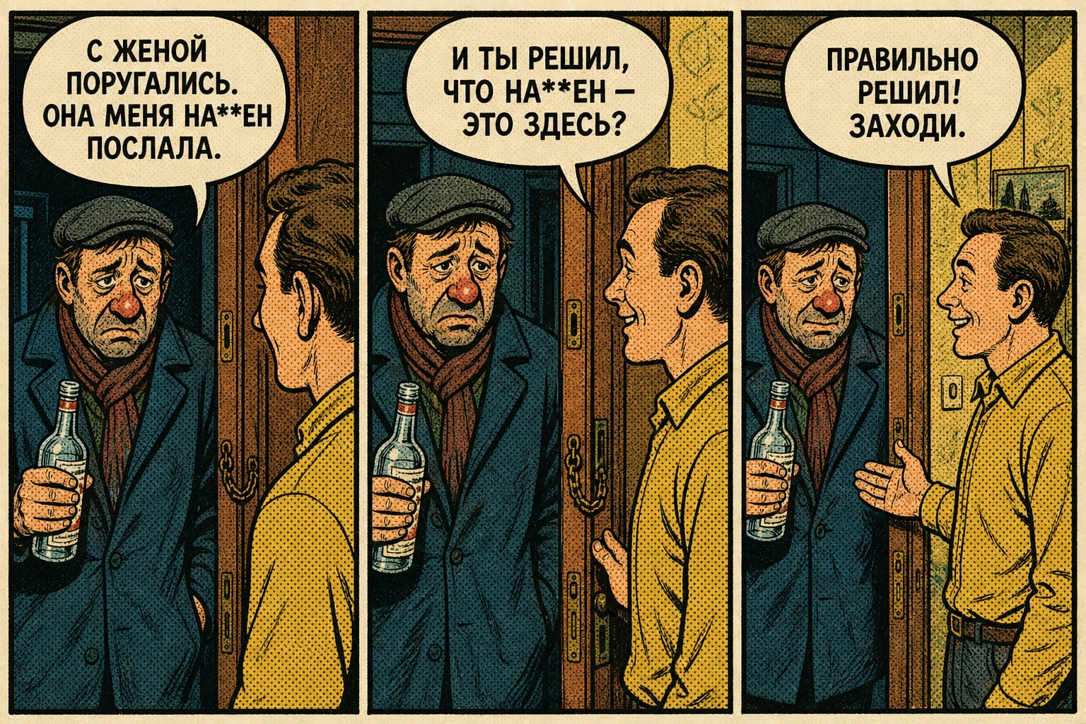 Сосед с бутылкой