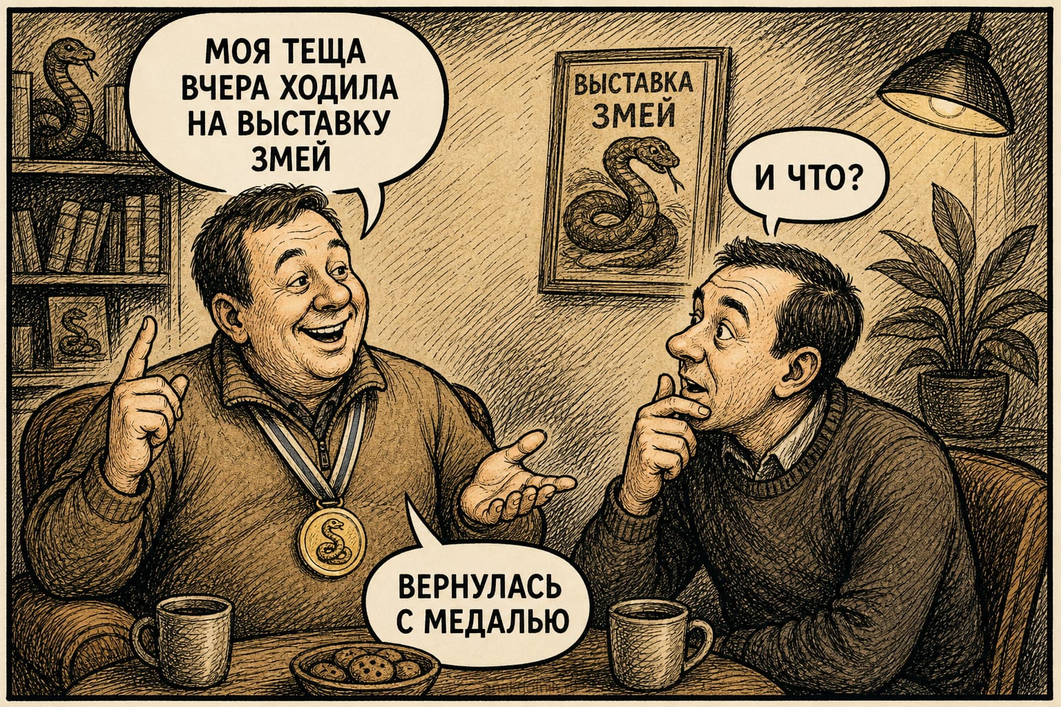 Теща на выставке