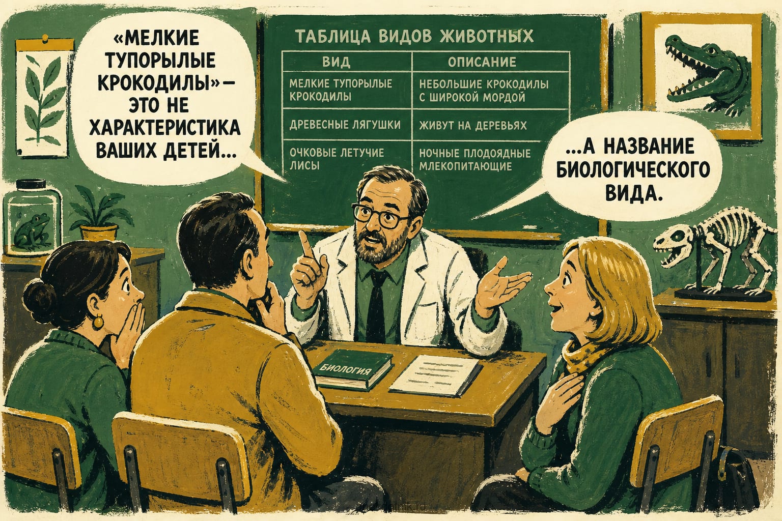 Уточнение учителя биологии