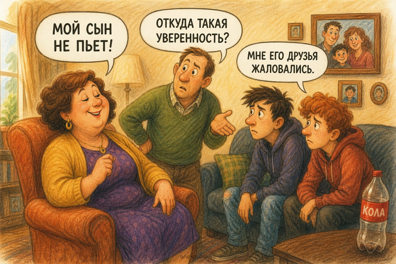 Жалобы друзей сына