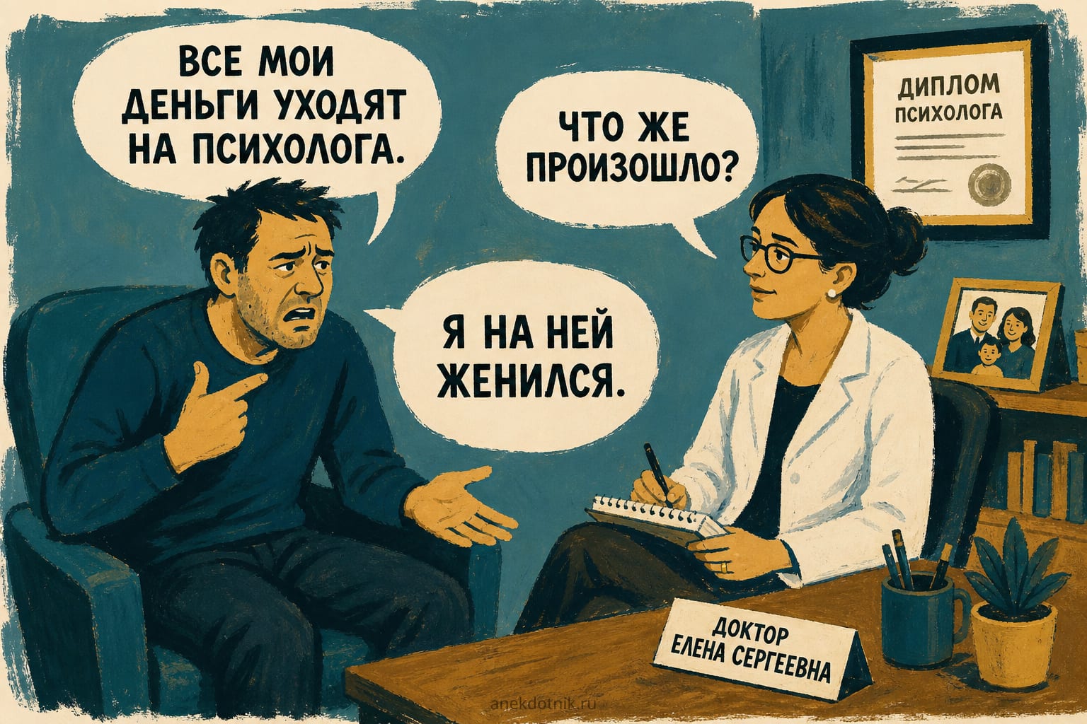 Женился на психологе